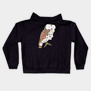 Nature elements art owl Kids Hoodie